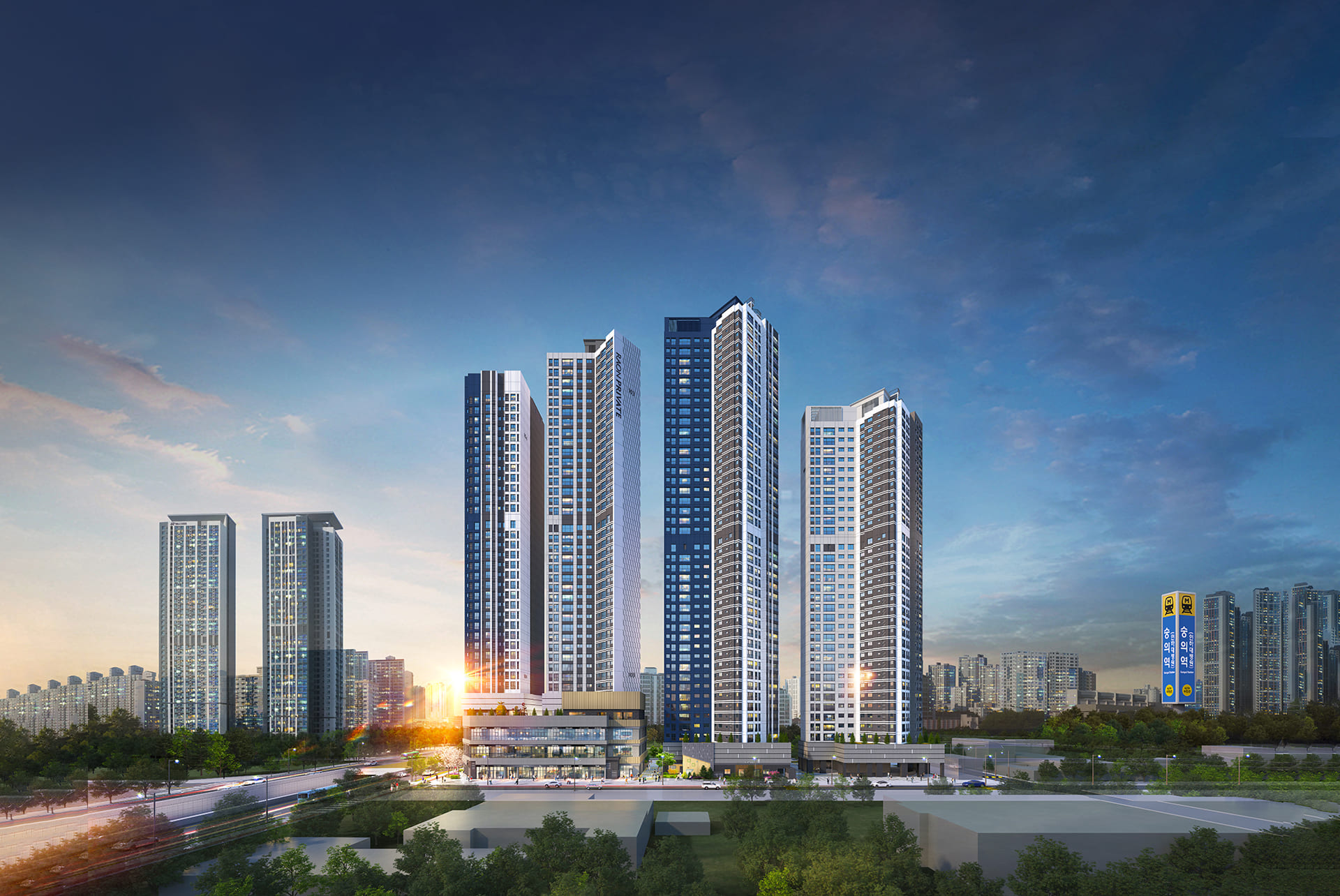 숭의역 라온프라이빗 모델하우스 메인 전경